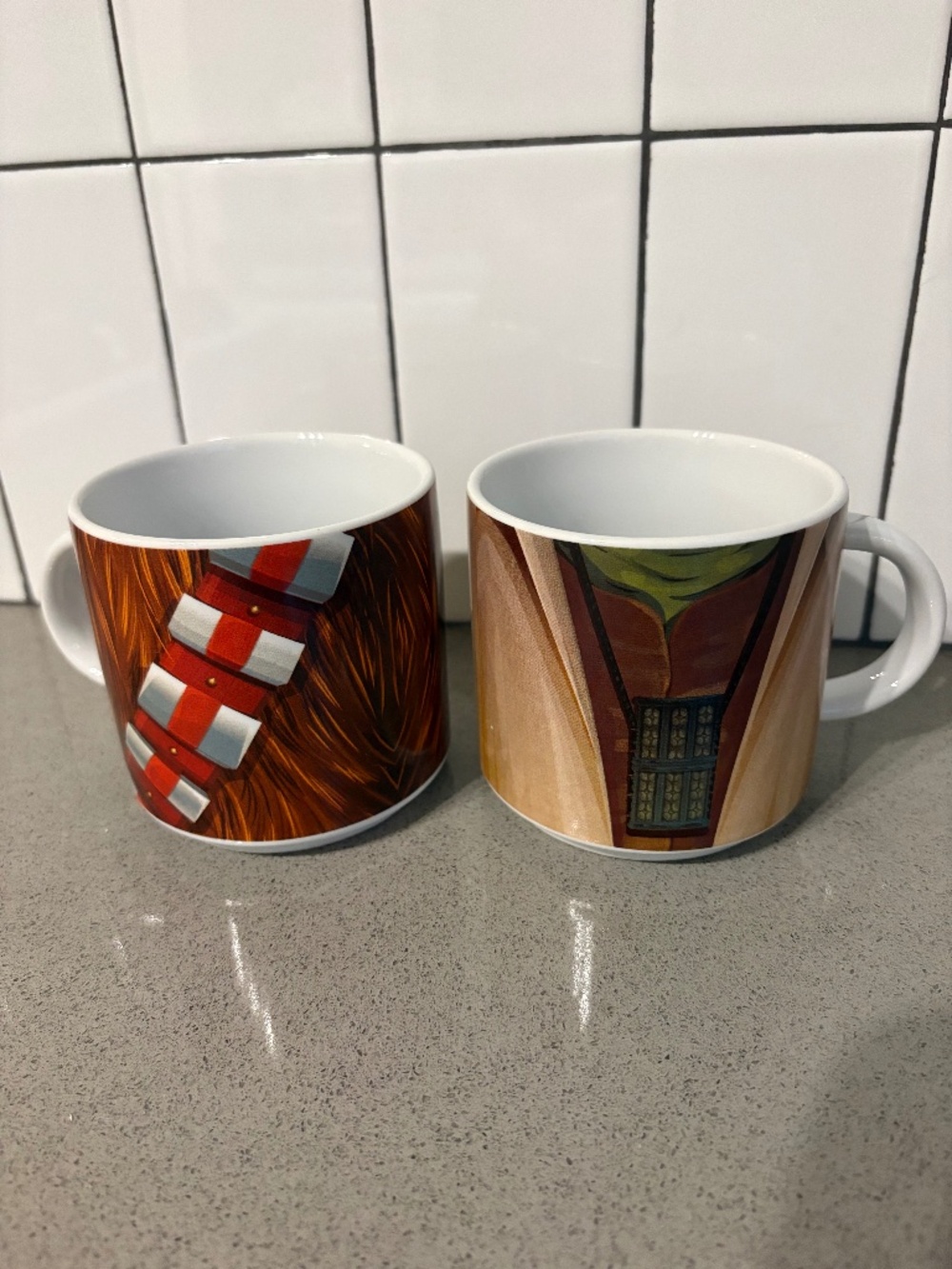 Collectible Star Wars mugs - Chewbacca and Yoda